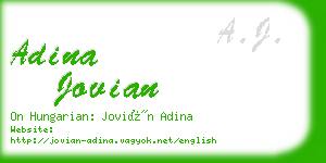 adina jovian business card